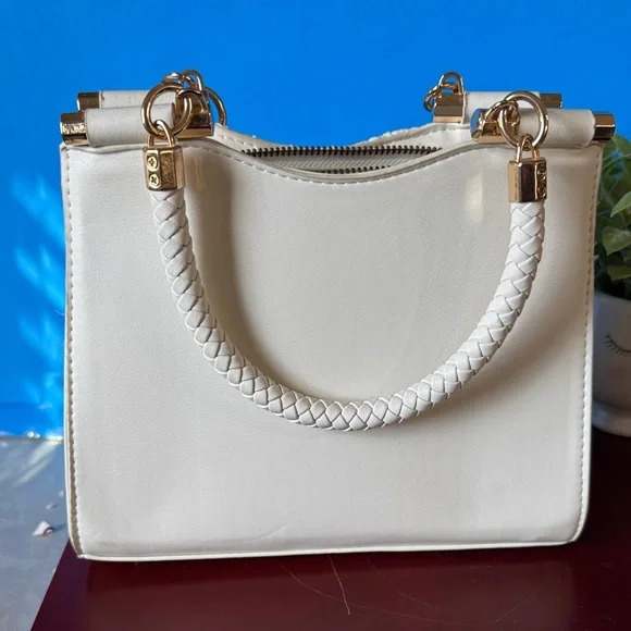 Bebe Cream Shoulder Bag with Gold Details - Picture 3 of 13